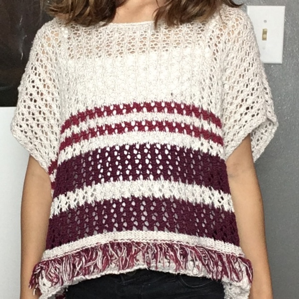 Red and white striped shirt